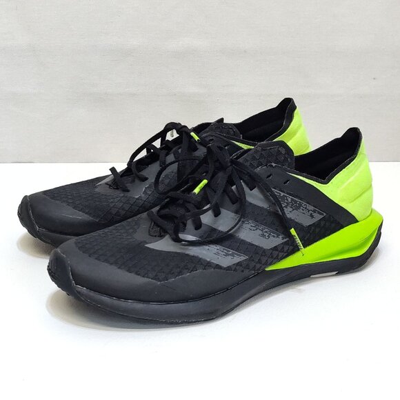 Adidas Faito Womens Size 4 Running Trainers Neon Green Lightweight Athletic Shoe - Picture 1 of 11